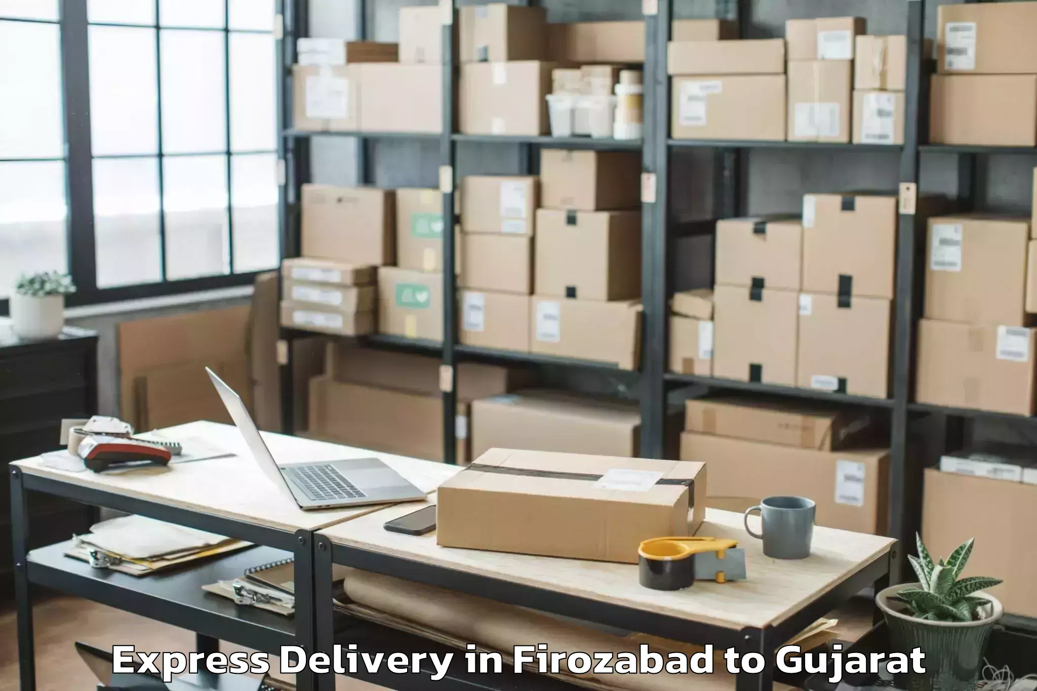 Book Your Firozabad to Kamrej Express Delivery Today